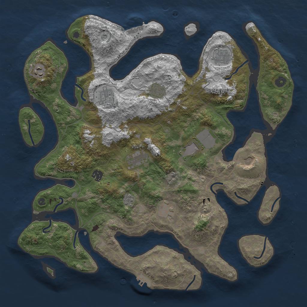 Rust Map: Procedural Map, Size: 4250, Seed: 341703, 21 Monuments