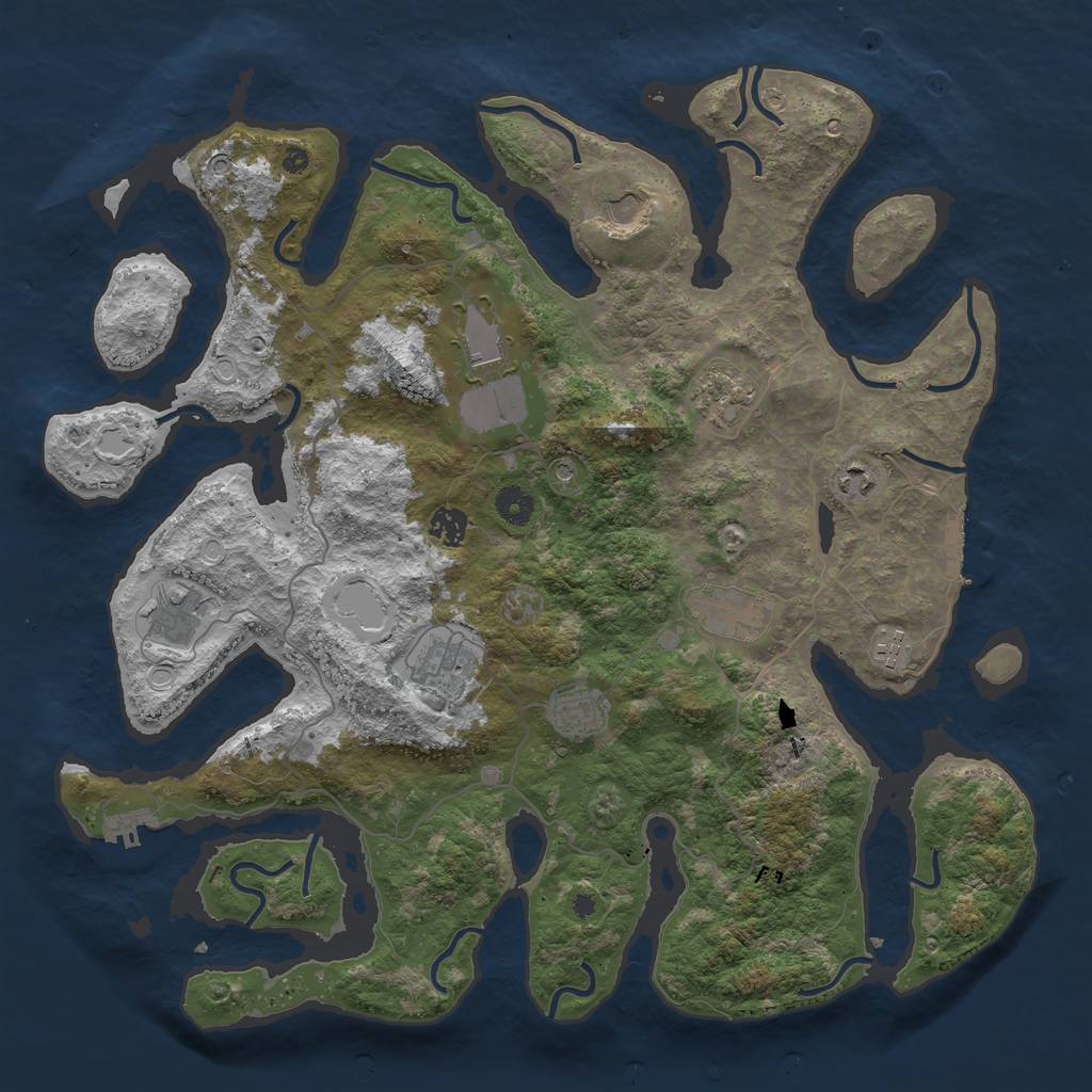 Rust Map: Procedural Map, Size: 4250, Seed: 12471, 21 Monuments