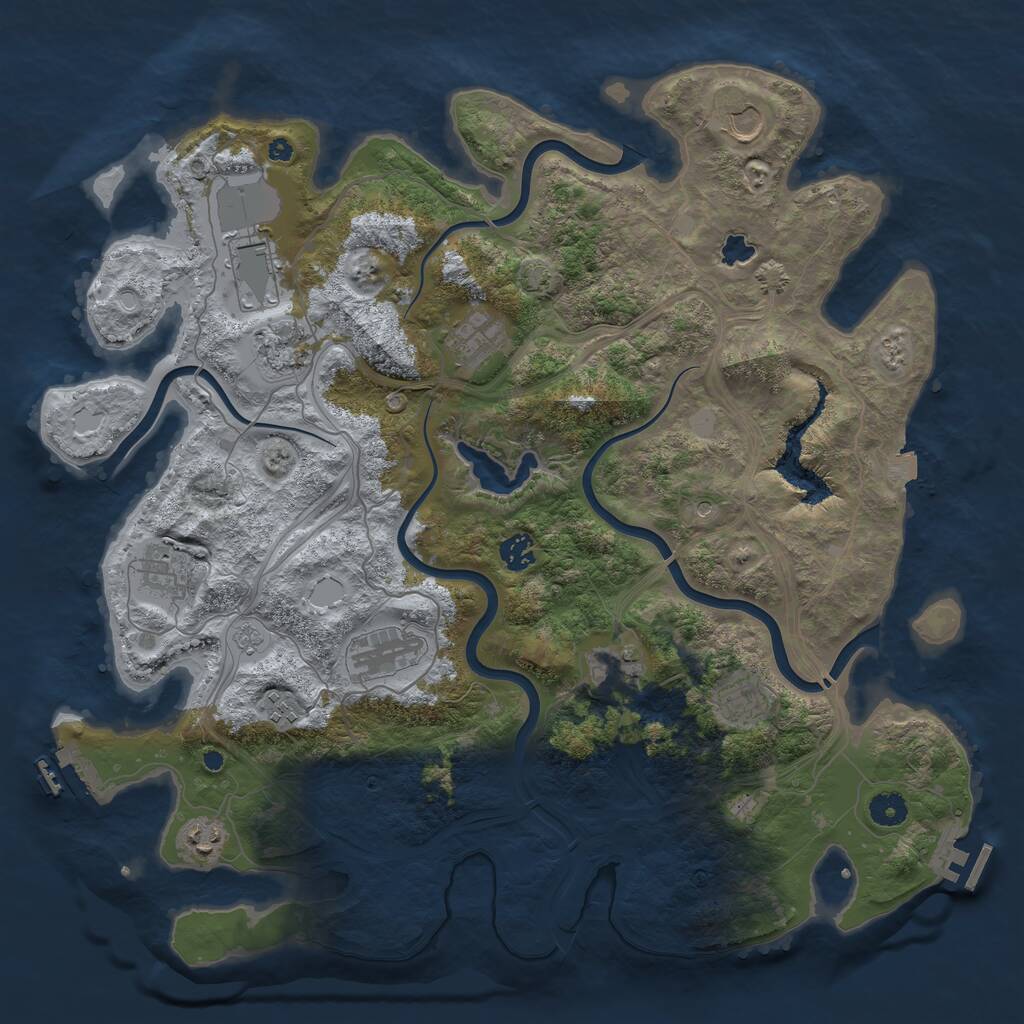 Rust Map: Procedural Map, Size: 4250, Seed: 12471, 17 Monuments