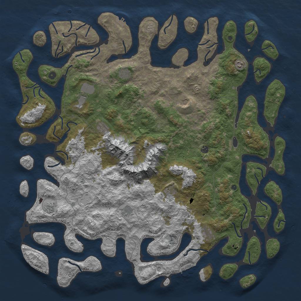 Rust Map: Procedural Map, Size: 6000, Seed: 8008569, 22 Monuments