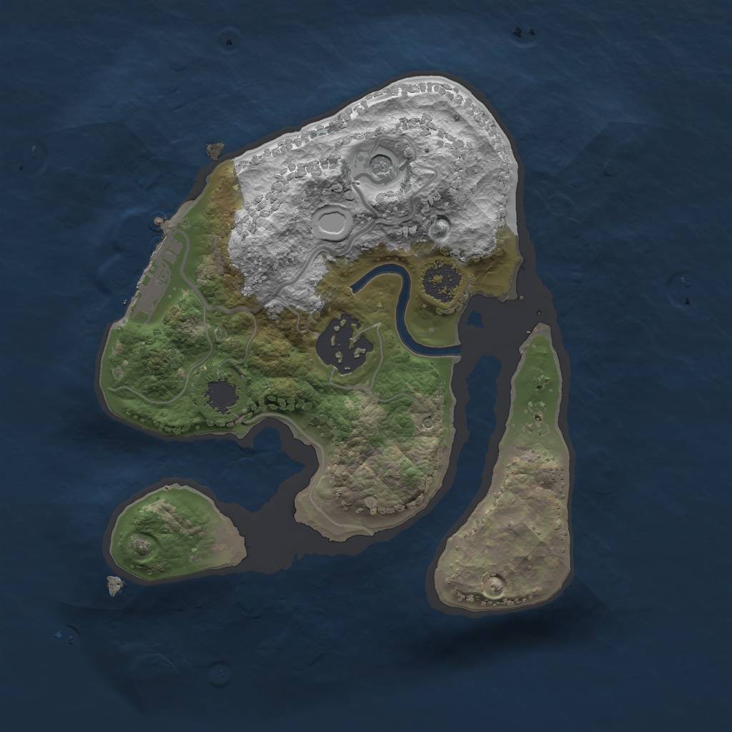 Rust Map: Procedural Map, Size: 2000, Seed: 2139853, 10 Monuments