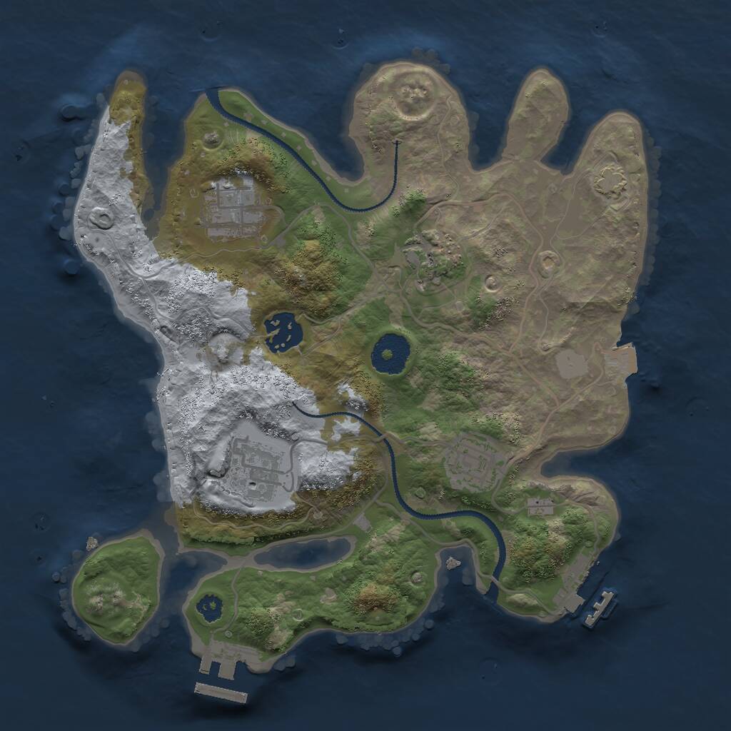 Rust Map: Procedural Map, Size: 2800, Seed: 1978032, 9 Monuments