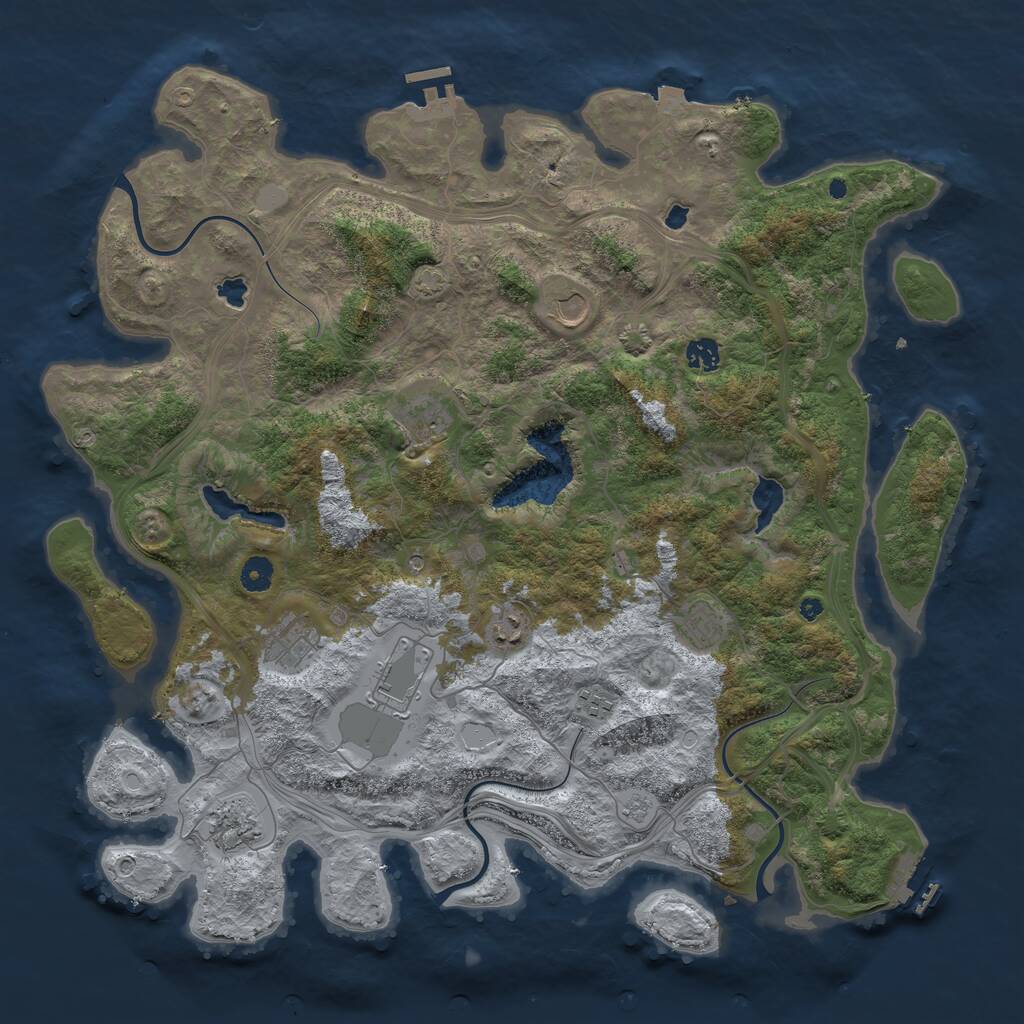 Rust Map: Procedural Map, Size: 4500, Seed: 58577620, 15 Monuments