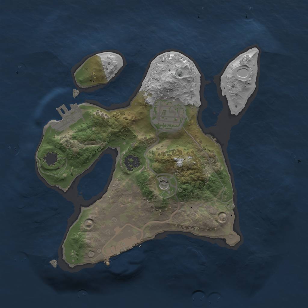 Rust Map: Procedural Map, Size: 2000, Seed: 1991281112, 11 Monuments