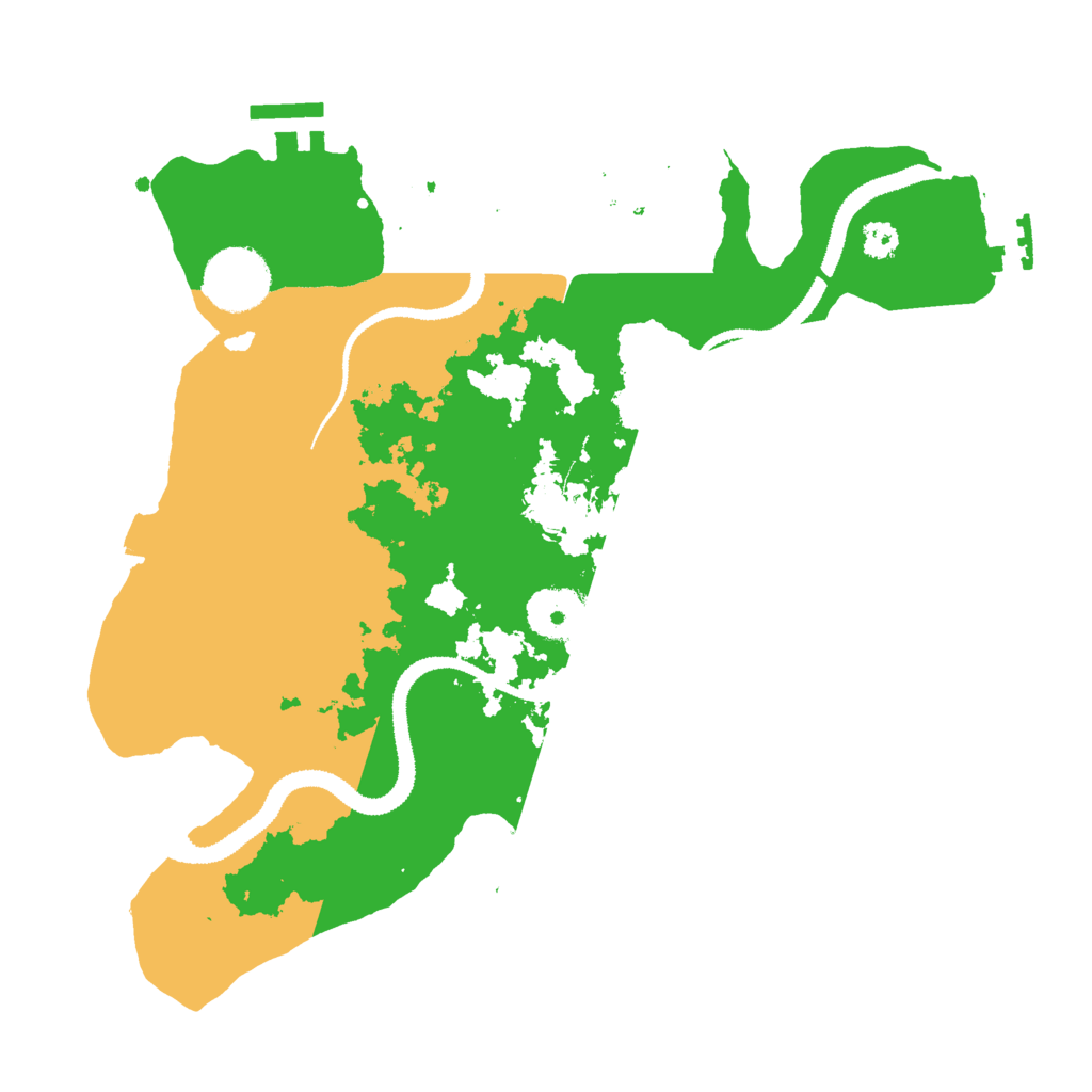 Biome Rust Map: Procedural Map, Size: 3000, Seed: 43598