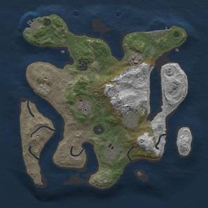 Thumbnail Rust Map: Procedural Map, Size: 3000, Seed: 3325, 17 Monuments