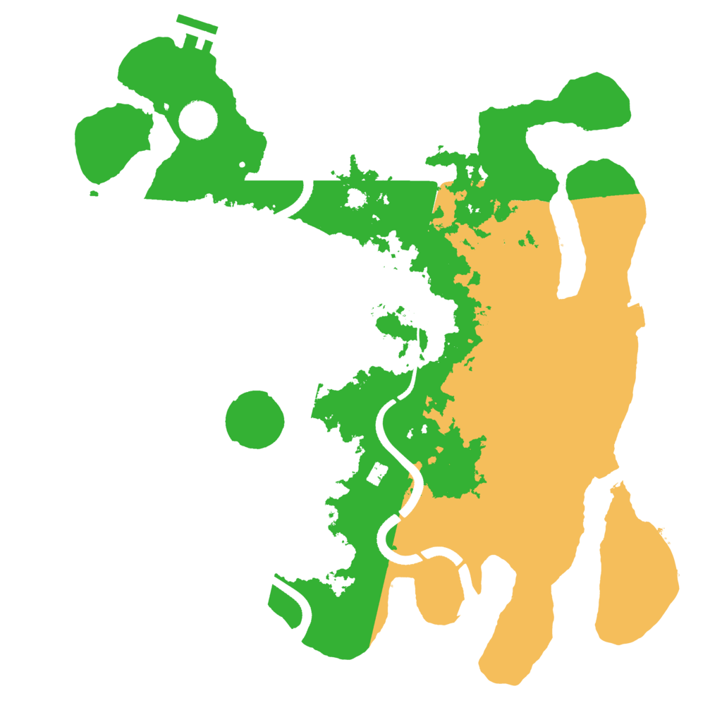 Biome Rust Map: Procedural Map, Size: 3500, Seed: 58735477