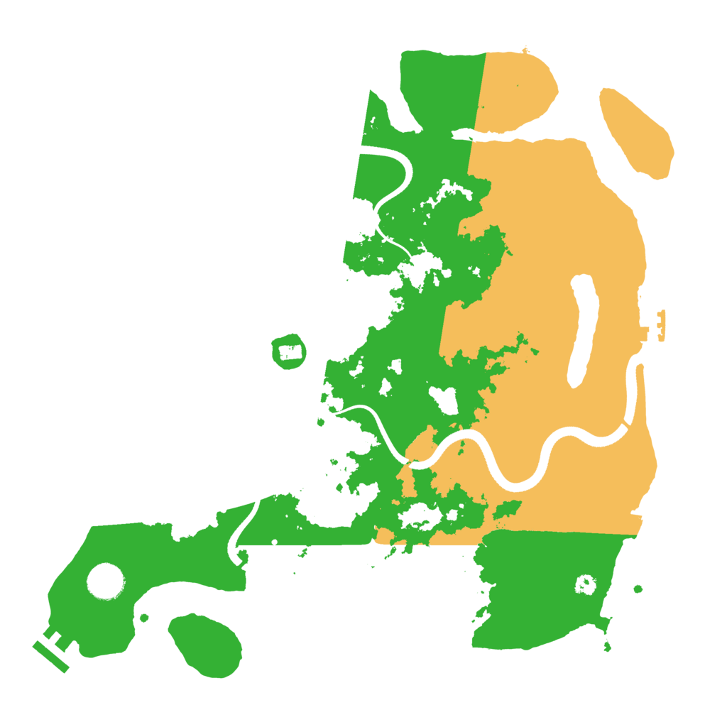 Biome Rust Map: Procedural Map, Size: 3500, Seed: 52394