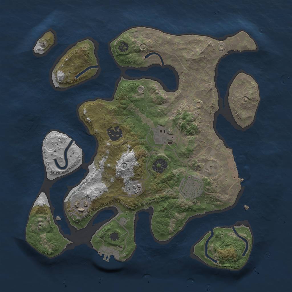 Rust Map: Procedural Map, Size: 2941, Seed: 3400, 15 Monuments