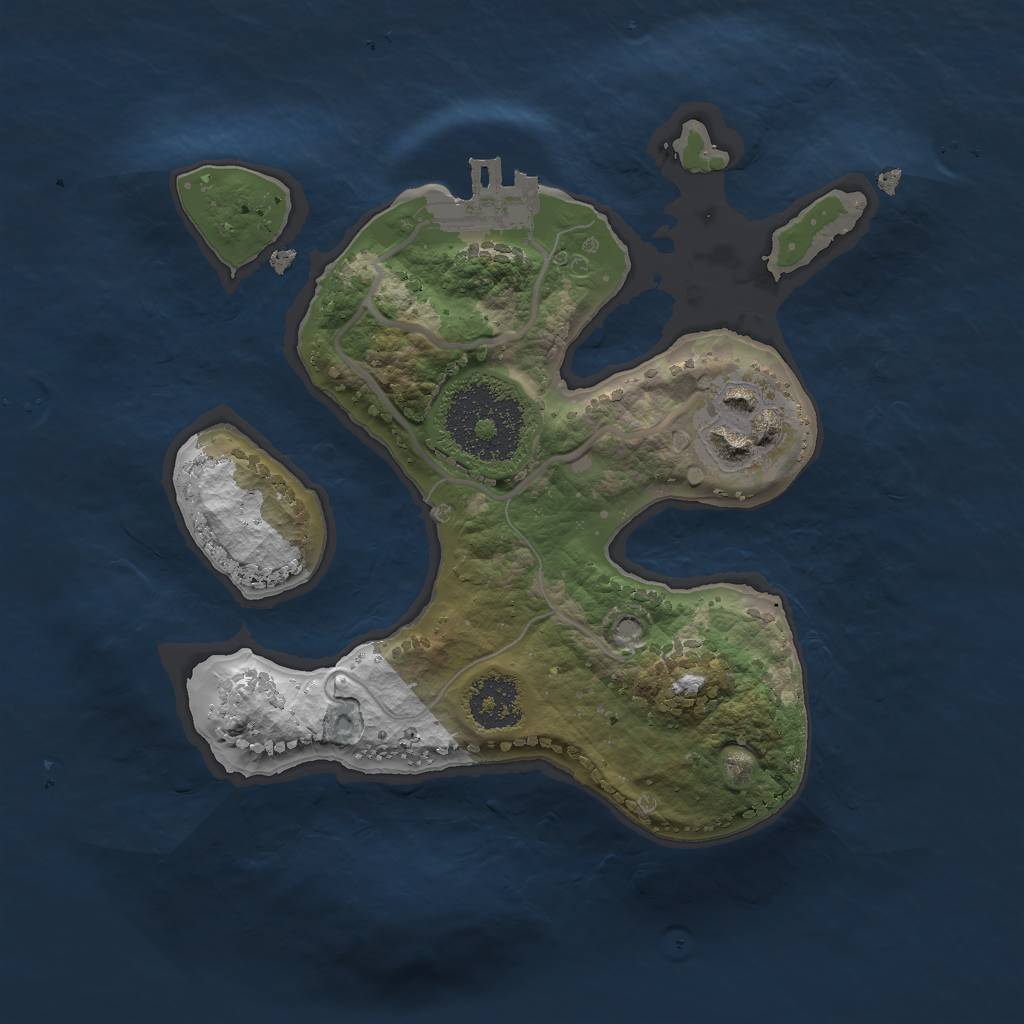 Rust Map: Procedural Map, Size: 2000, Seed: 407360946, 9 Monuments