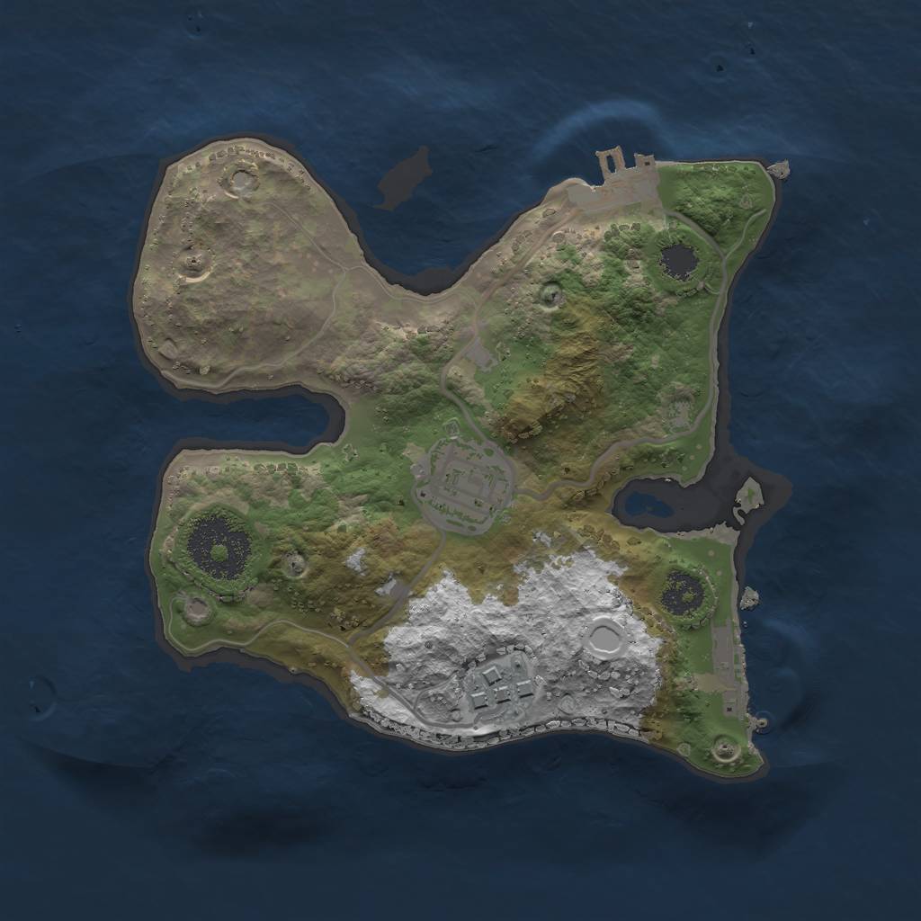 Rust Map: Procedural Map, Size: 2200, Seed: 542, 11 Monuments