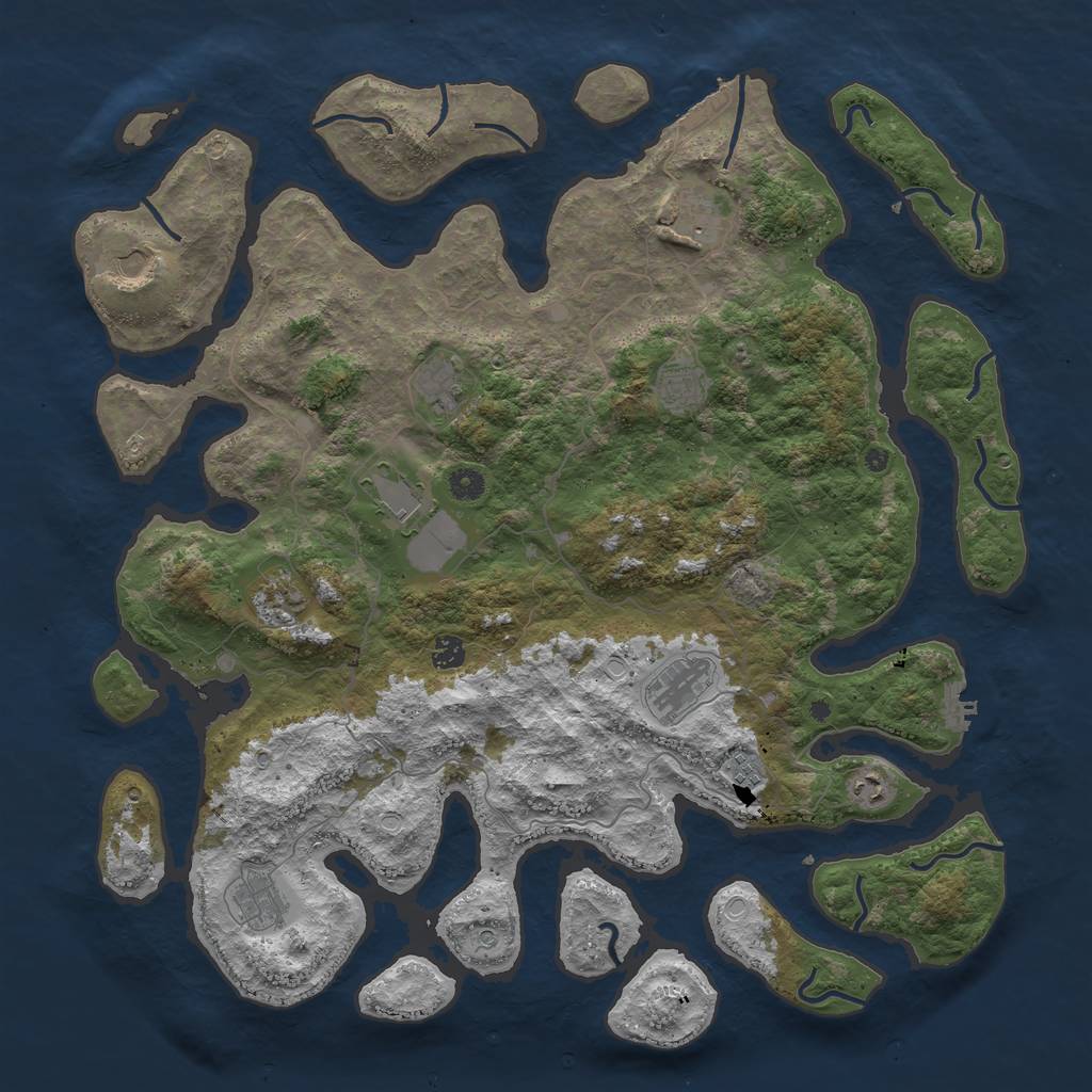 Rust Map: Procedural Map, Size: 4750, Seed: 123040325, 22 Monuments
