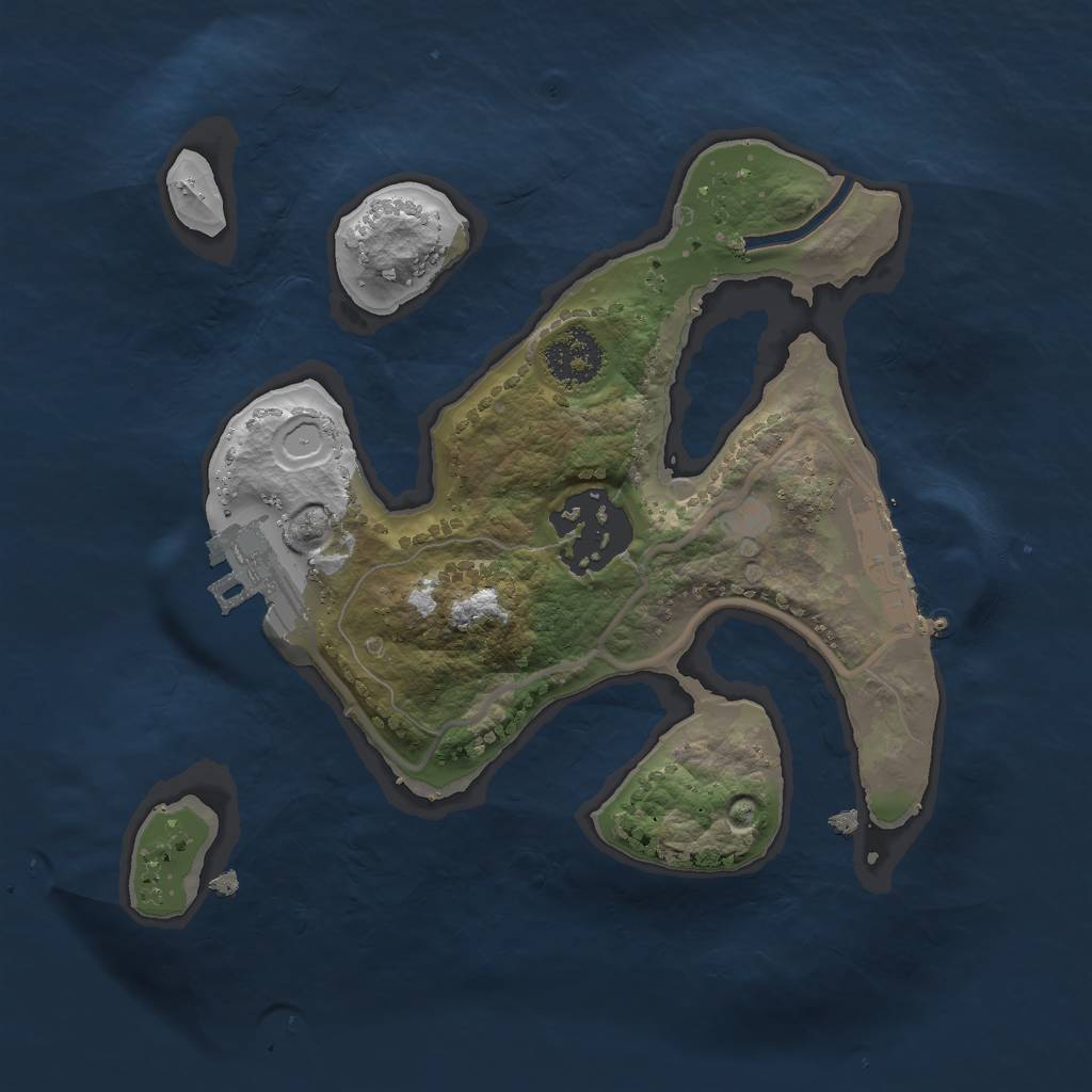 Rust Map: Procedural Map, Size: 2000, Seed: 657, 10 Monuments