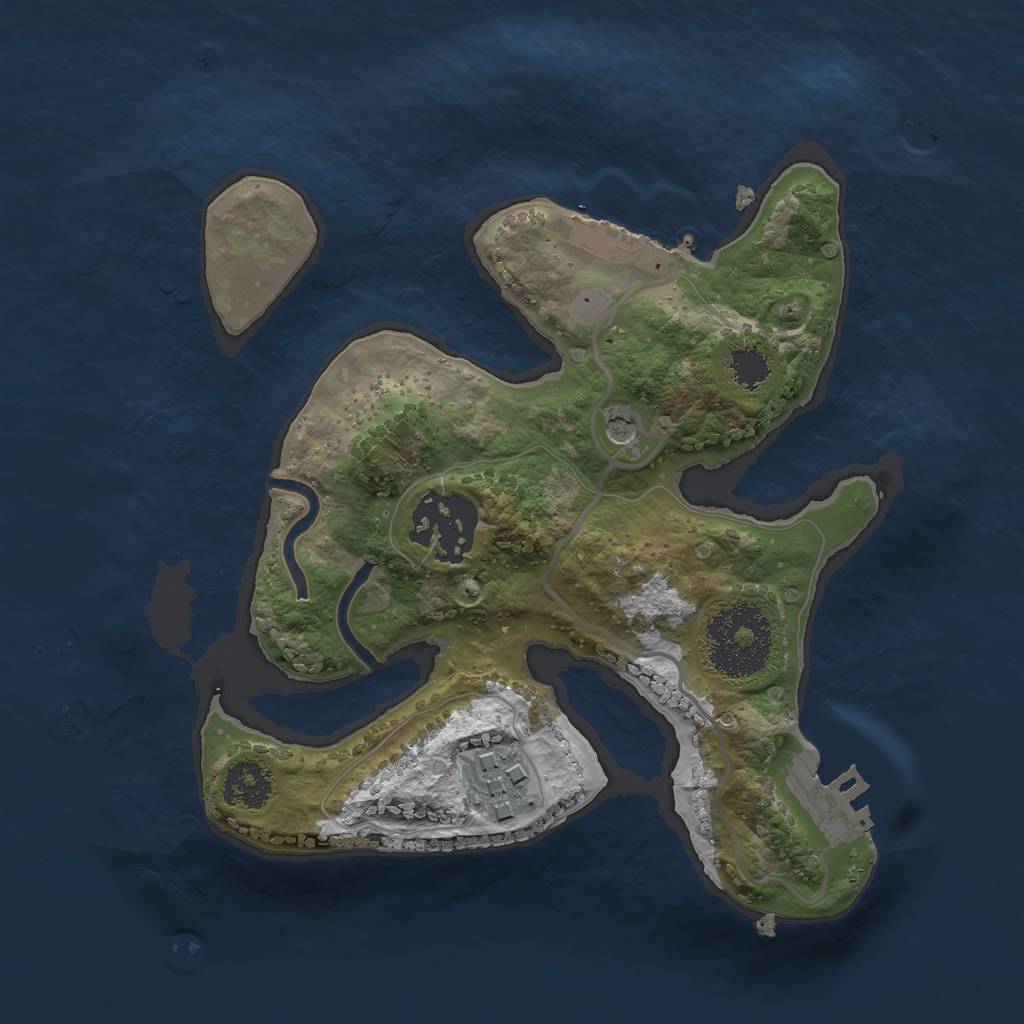 Rust Map: Procedural Map, Size: 2200, Seed: 764, 13 Monuments