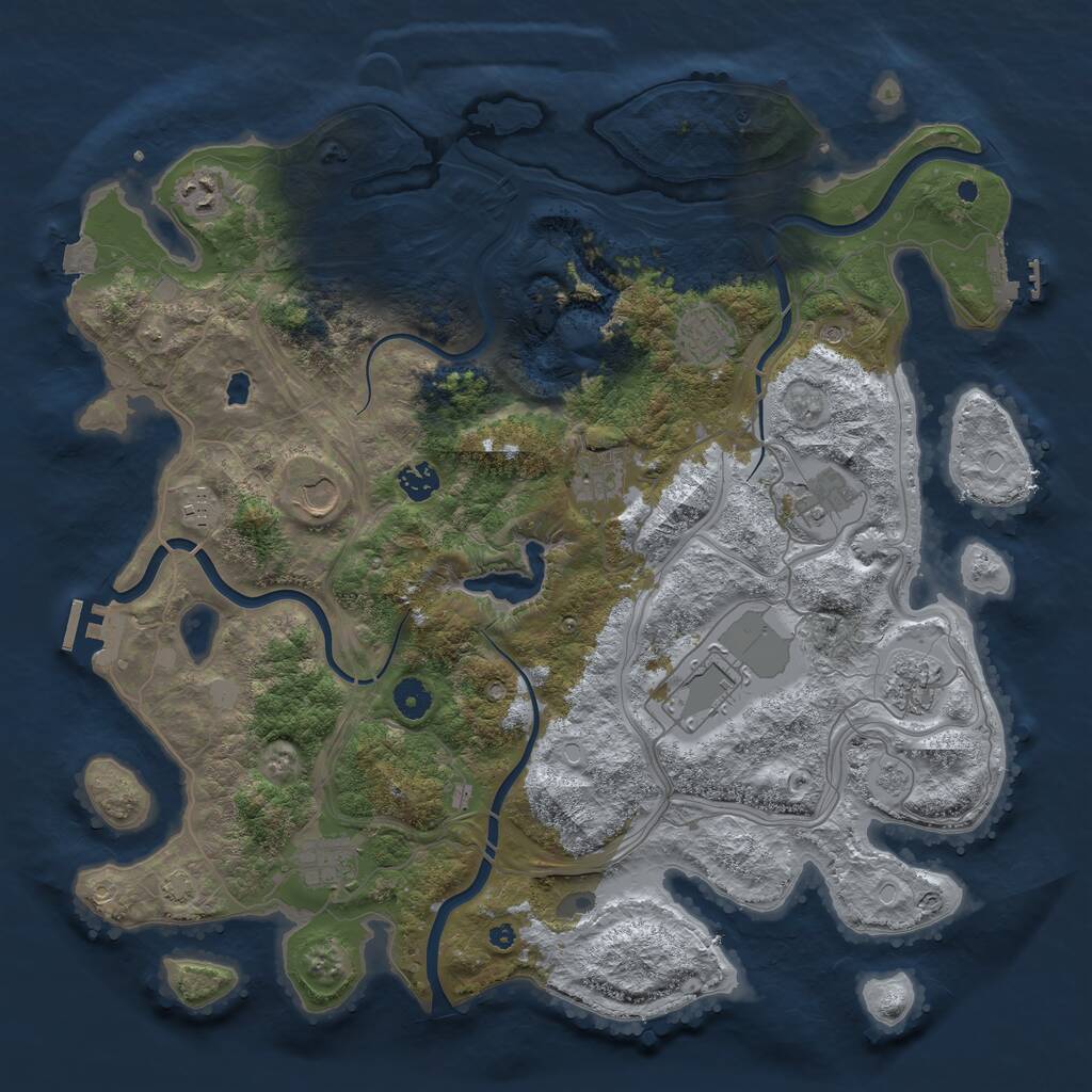Rust Map: Procedural Map, Size: 4250, Seed: 9811234, 16 Monuments