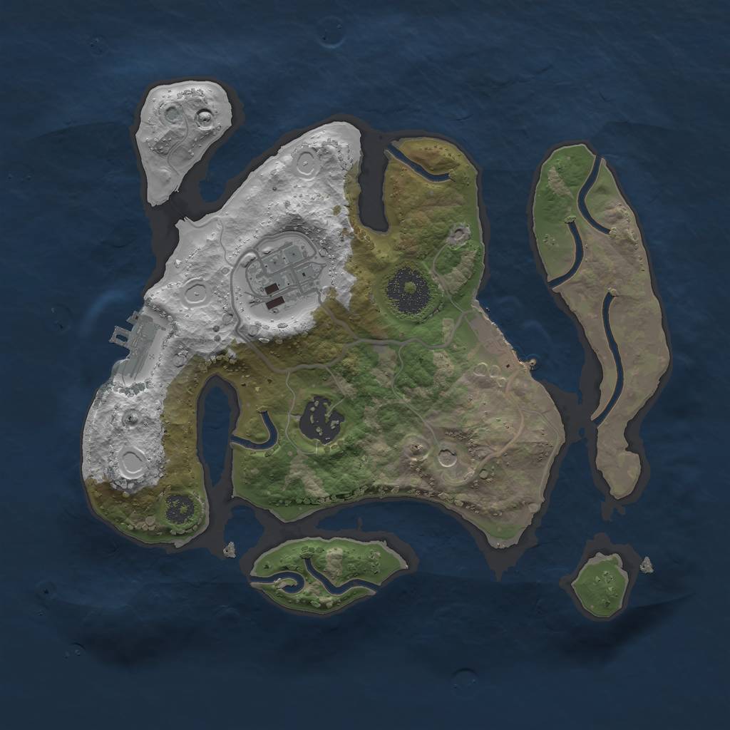 Rust Map: Procedural Map, Size: 2500, Seed: 5478, 13 Monuments