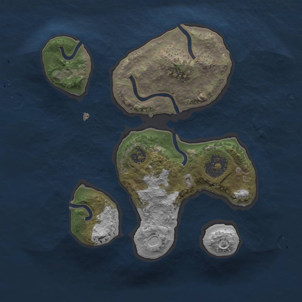 Rust Map: Procedural Map, Size: 2000, Seed: 1130224990, 7 Monuments