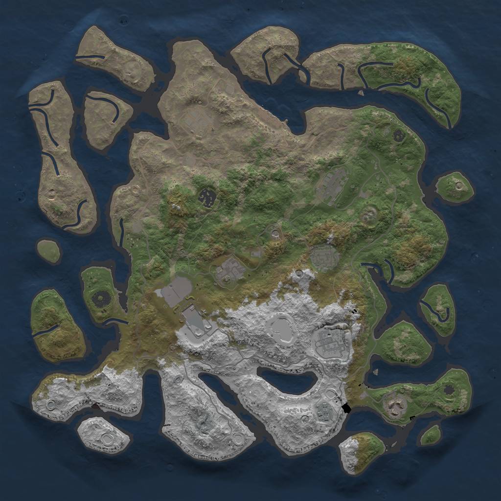 Rust Map: Procedural Map, Size: 4250, Seed: 131, 19 Monuments