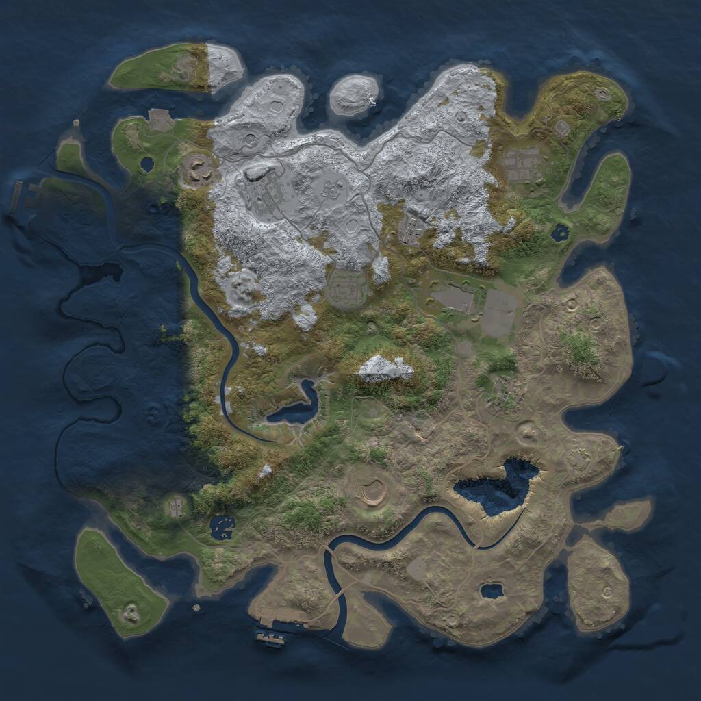 Rust Map: Procedural Map, Size: 4000, Seed: 15644, 15 Monuments