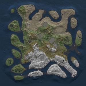 Thumbnail Rust Map: Procedural Map, Size: 4000, Seed: 2304426, 19 Monuments