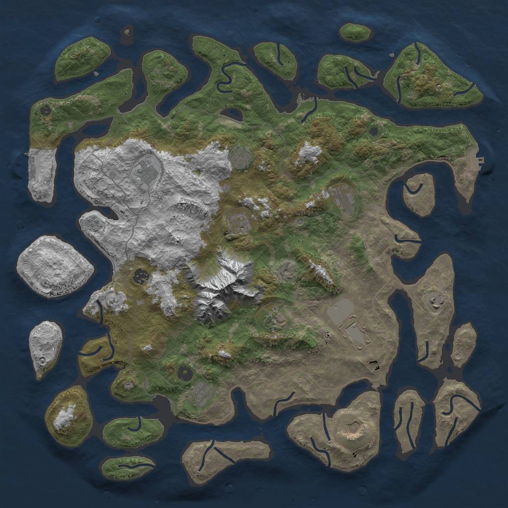 Rust Map: Procedural Map, Size: 5000, Seed: 1770965867, 22 Monuments