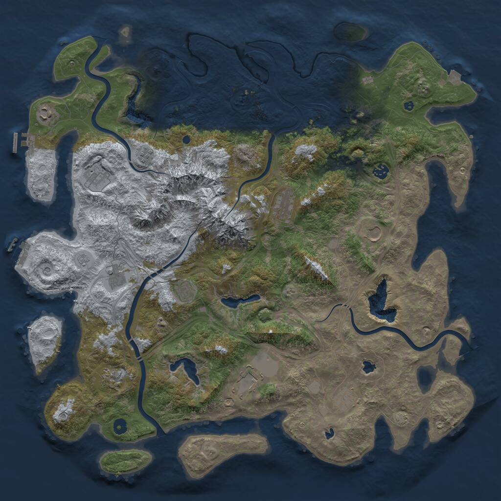 Rust Map: Procedural Map, Size: 5000, Seed: 1770965867, 17 Monuments