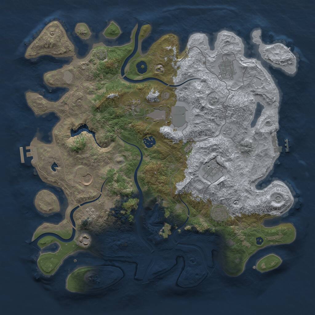 Rust Map: Procedural Map, Size: 4000, Seed: 165633246, 15 Monuments