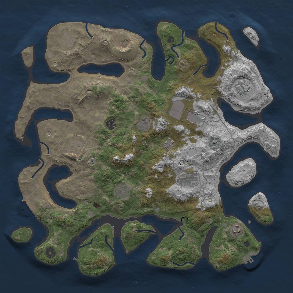 Rust Map: Procedural Map, Size: 4250, Seed: 1644129317, 22 Monuments