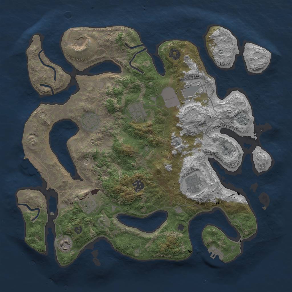 Rust Map: Procedural Map, Size: 3750, Seed: 31102017, 20 Monuments