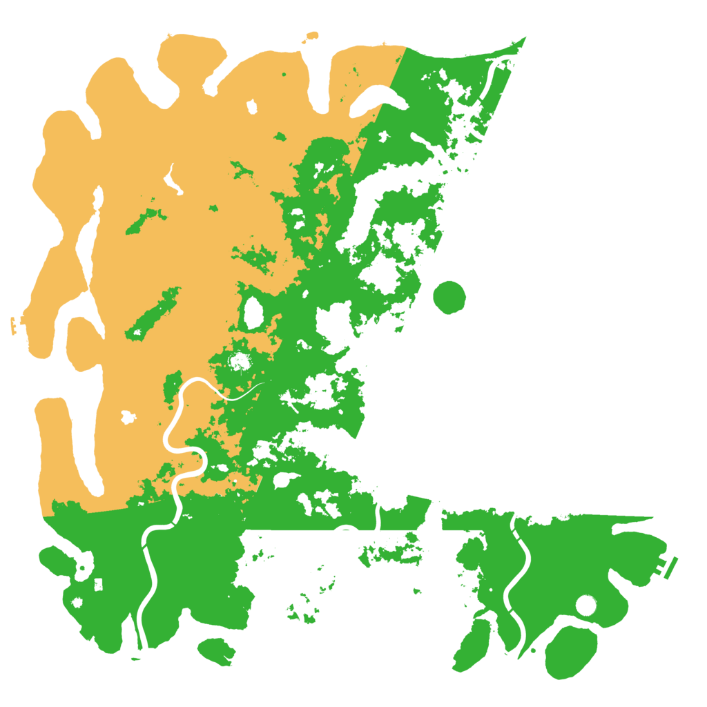 Biome Rust Map: Procedural Map, Size: 6000, Seed: 5243