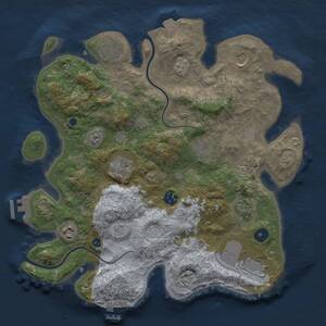 Thumbnail Rust Map: Procedural Map, Size: 3500, Seed: 1881638581, 15 Monuments