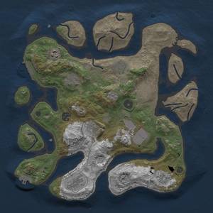 Thumbnail Rust Map: Procedural Map, Size: 3500, Seed: 1881638581, 21 Monuments