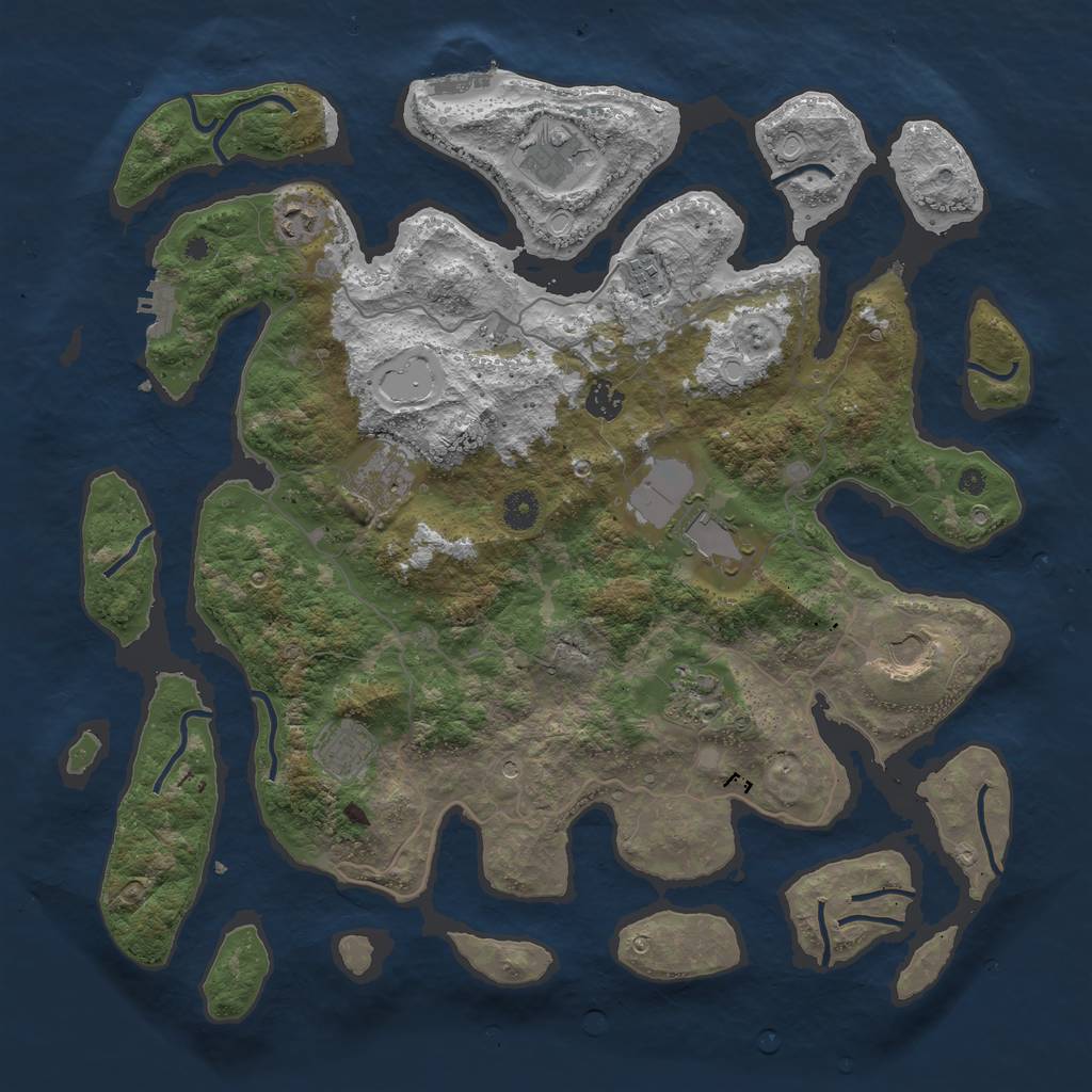 Rust Map: Procedural Map, Size: 4250, Seed: 78923478, 20 Monuments