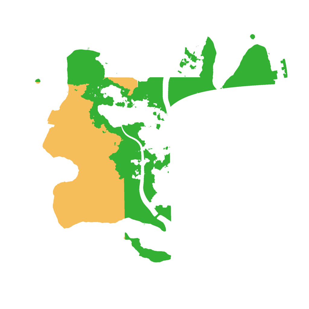 Biome Rust Map: Procedural Map, Size: 2500, Seed: 205346372