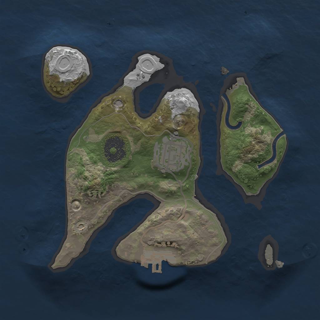 Rust Map: Procedural Map, Size: 2000, Seed: 98591585, 9 Monuments