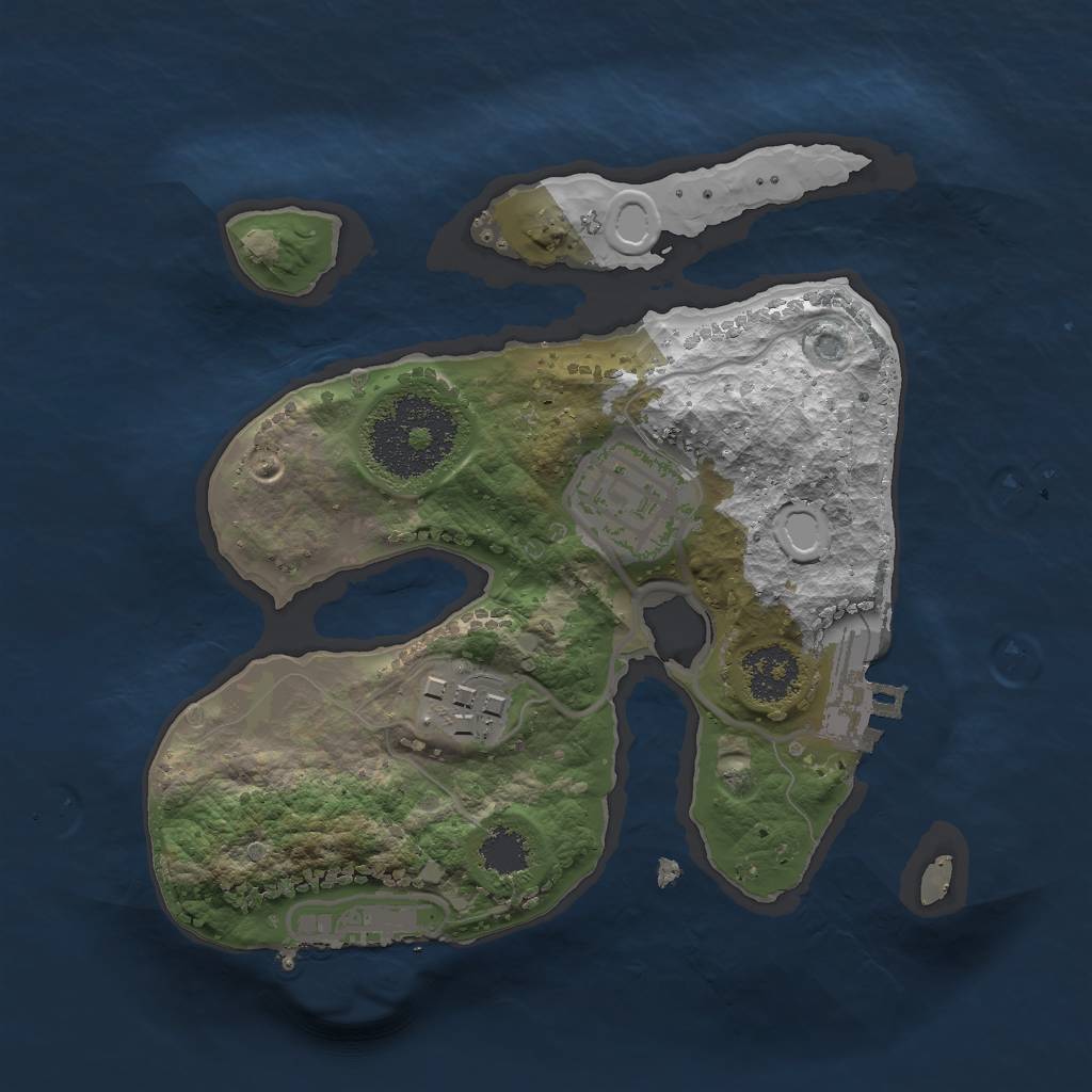 Rust Map: Procedural Map, Size: 2001, Seed: 310192036, 11 Monuments