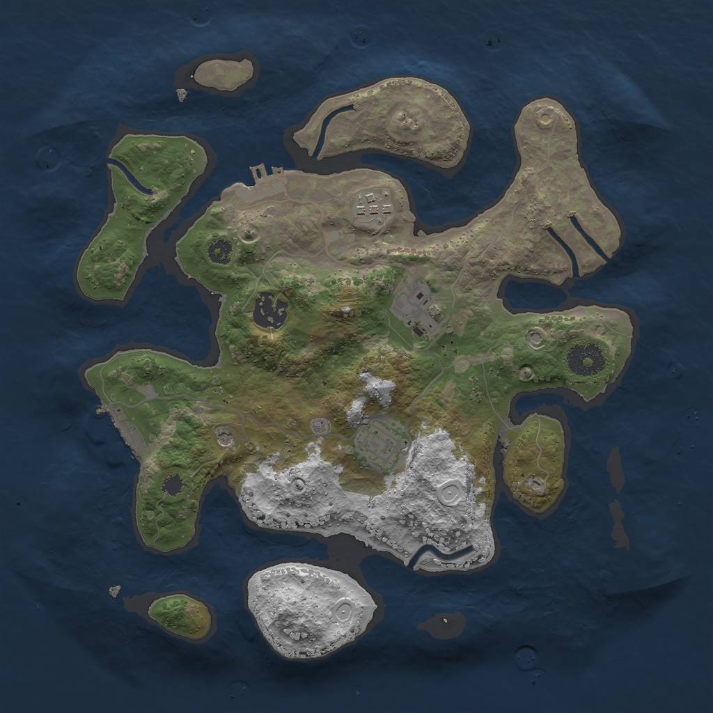 Rust Map: Procedural Map, Size: 3000, Seed: 357961585, 15 Monuments