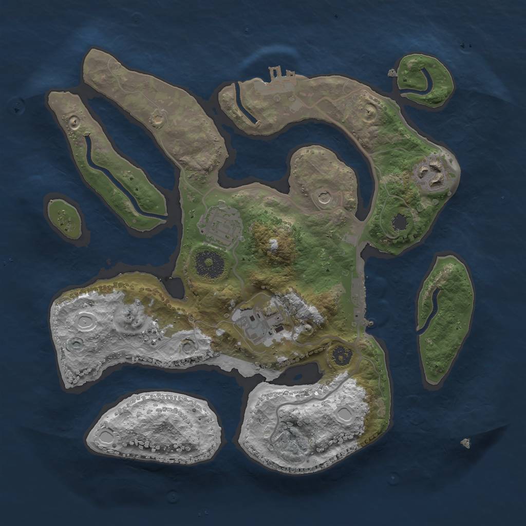 Rust Map: Procedural Map, Size: 2750, Seed: 11082021, 14 Monuments