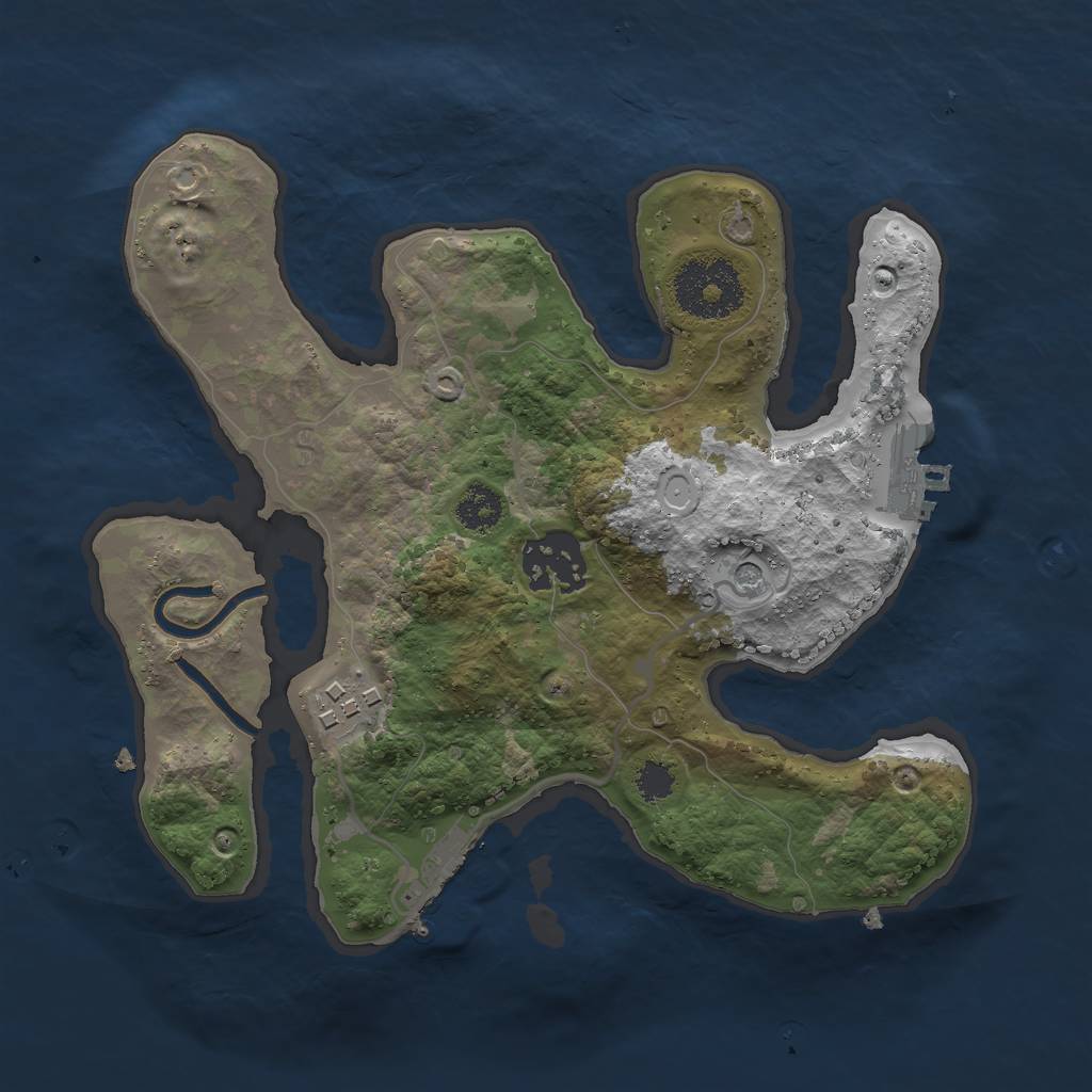 Rust Map: Procedural Map, Size: 2500, Seed: 31102017, 13 Monuments