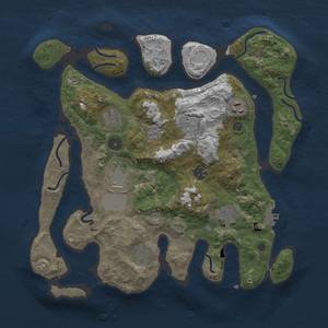 Thumbnail Rust Map: Procedural Map, Size: 3500, Seed: 442235, 18 Monuments