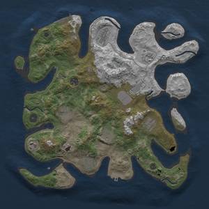 Thumbnail Rust Map: Procedural Map, Size: 3700, Seed: 1866362971, 21 Monuments