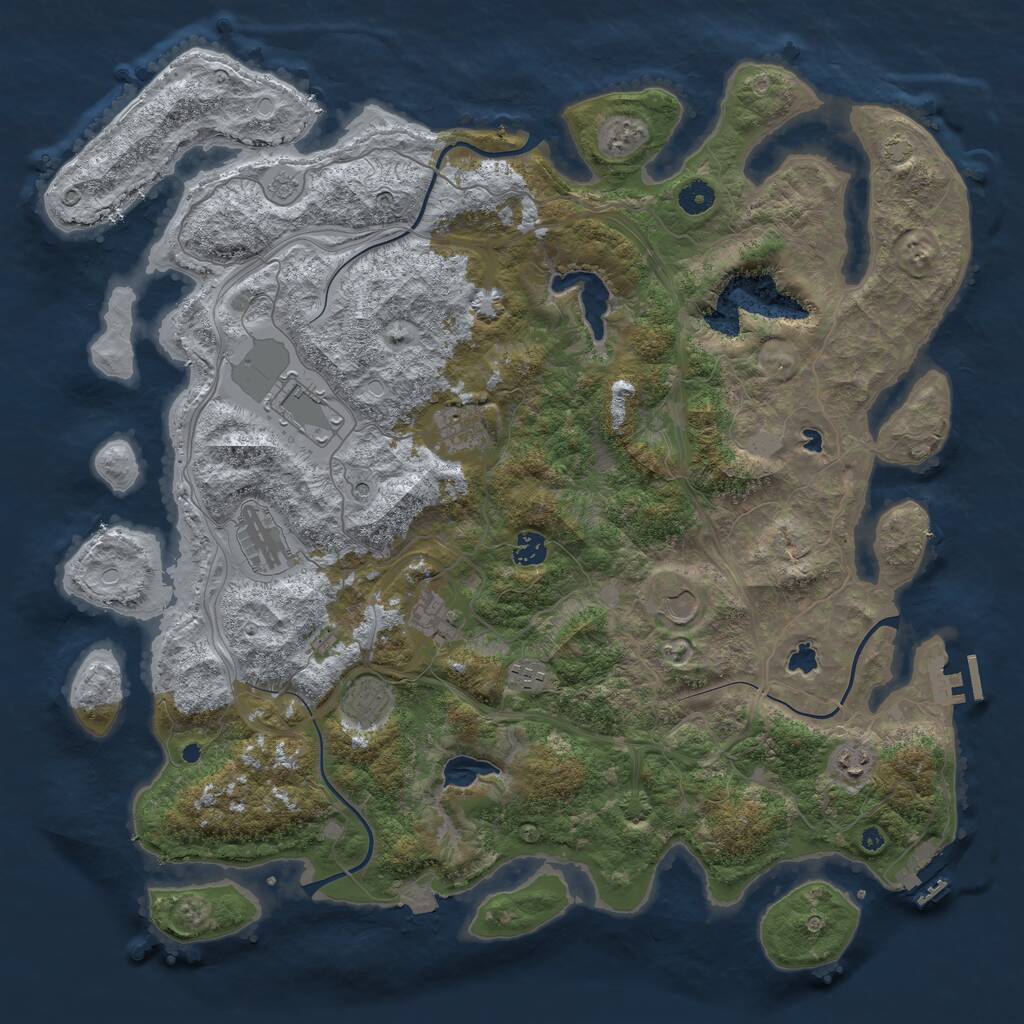 Rust Map: Procedural Map, Size: 4500, Seed: 6894502, 15 Monuments