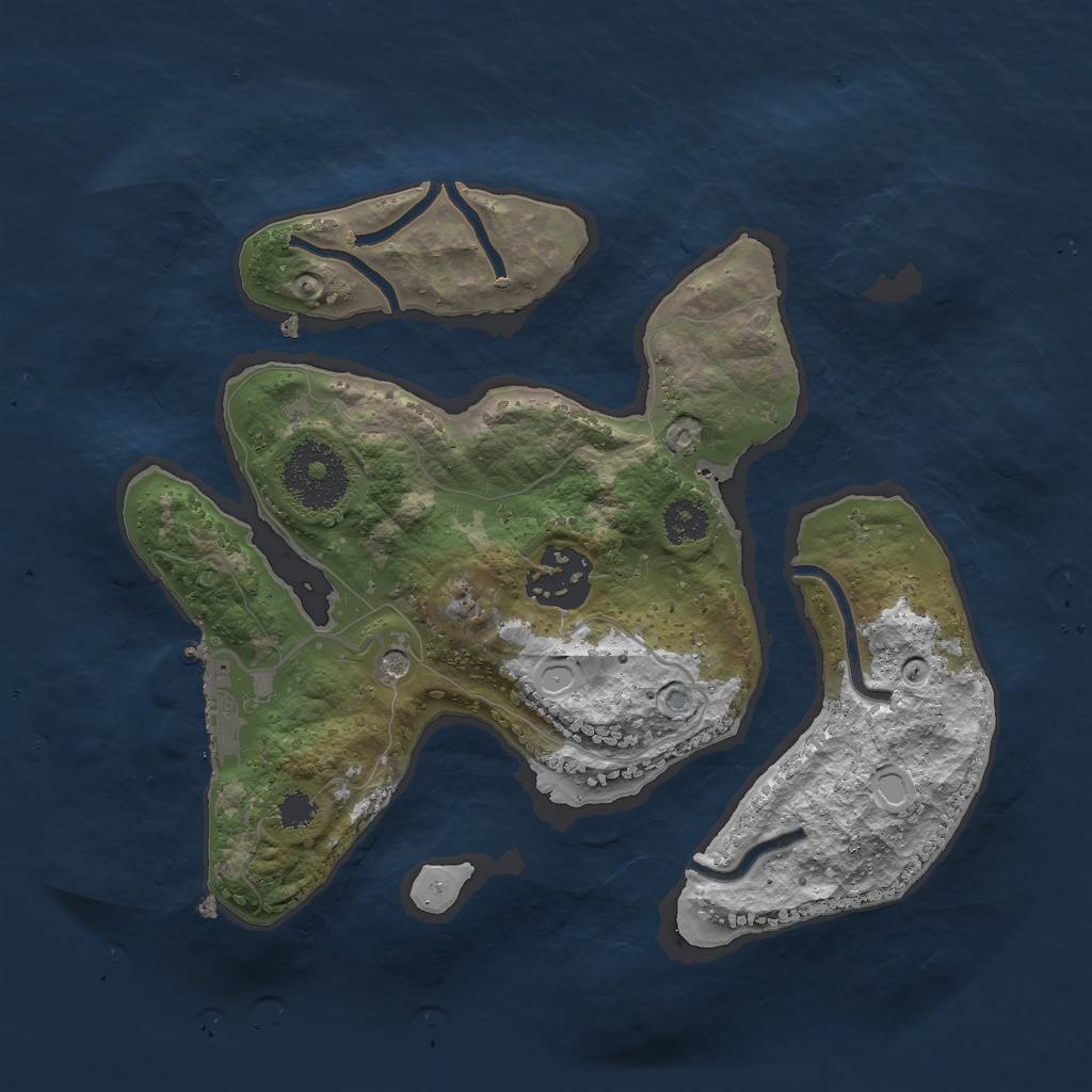 Rust Map: Procedural Map, Size: 2500, Seed: 149625804, 11 Monuments