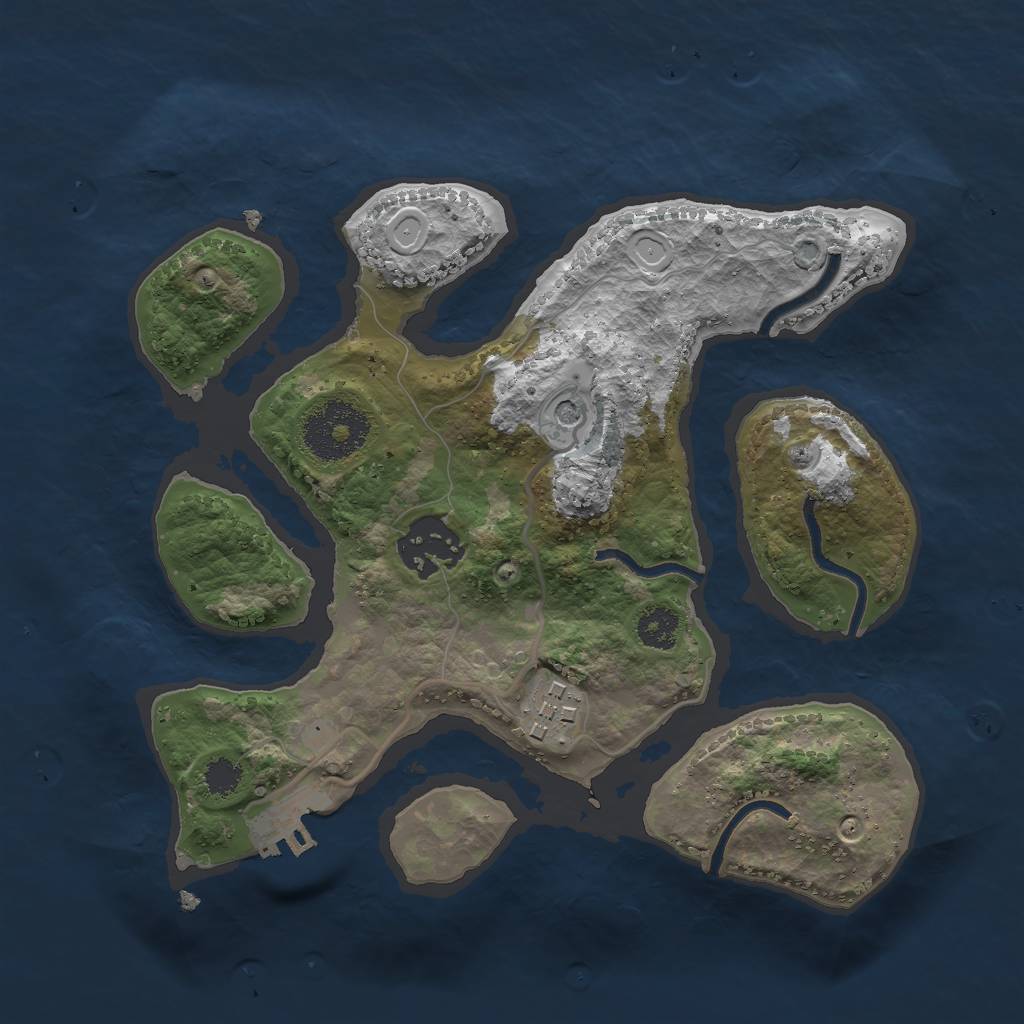 Rust Map: Procedural Map, Size: 2514, Seed: 13825, 12 Monuments