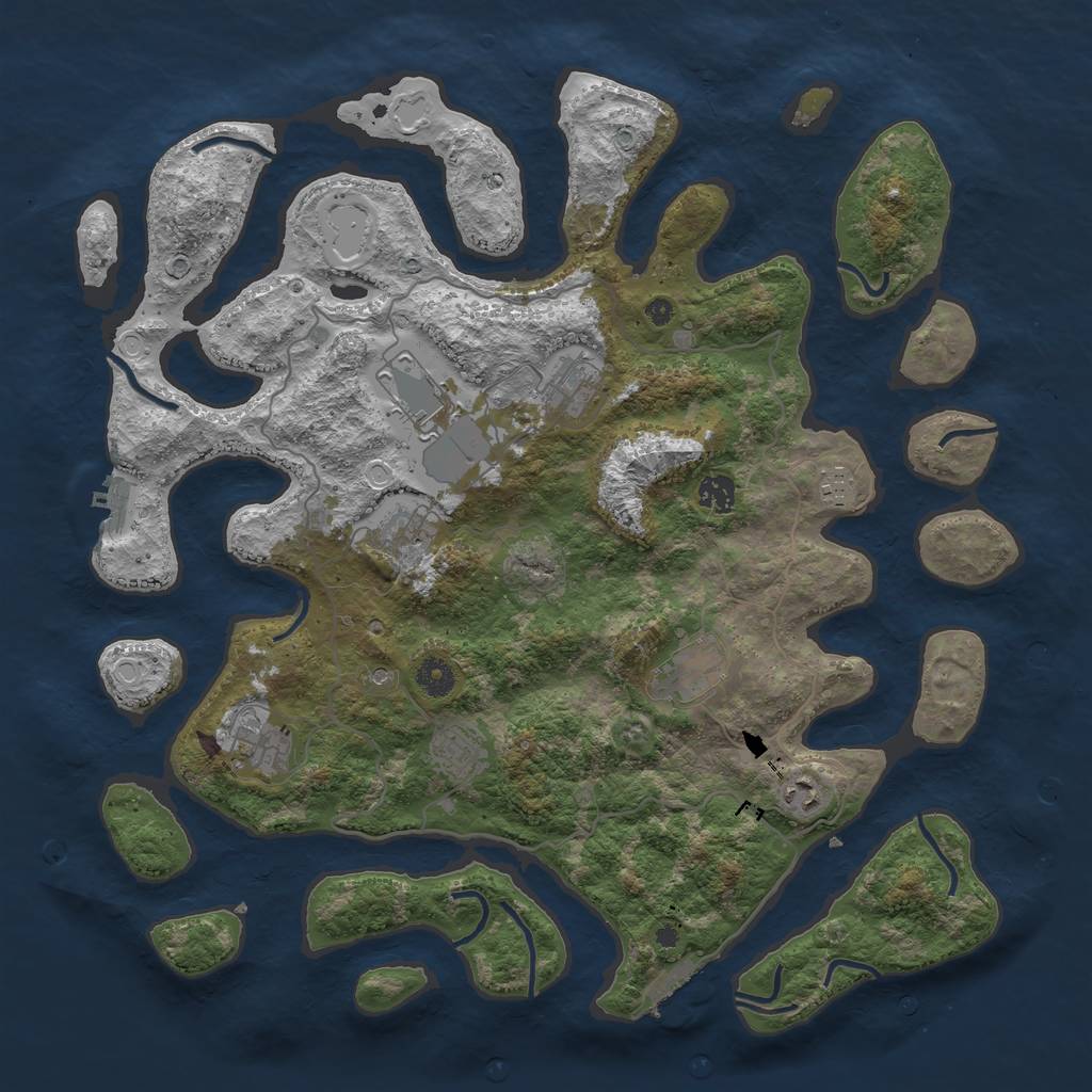 Rust Map: Procedural Map, Size: 4250, Seed: 5678, 20 Monuments