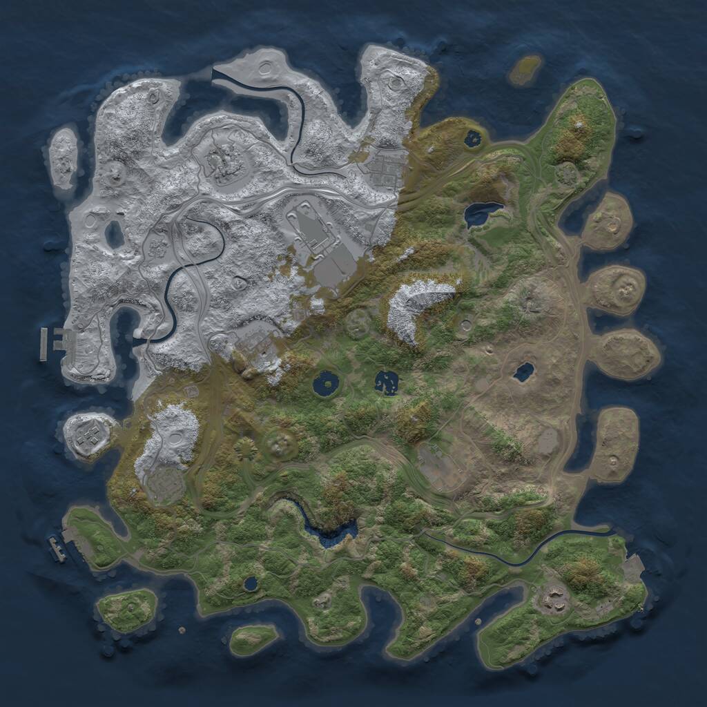 Rust Map: Procedural Map, Size: 4250, Seed: 5678, 15 Monuments