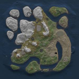 Thumbnail Rust Map: Procedural Map, Size: 3500, Seed: 25979735, 17 Monuments