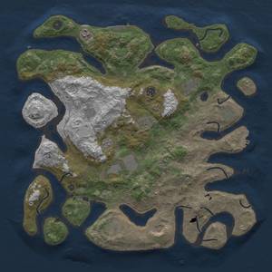 Thumbnail Rust Map: Procedural Map, Size: 4300, Seed: 734907200, 22 Monuments