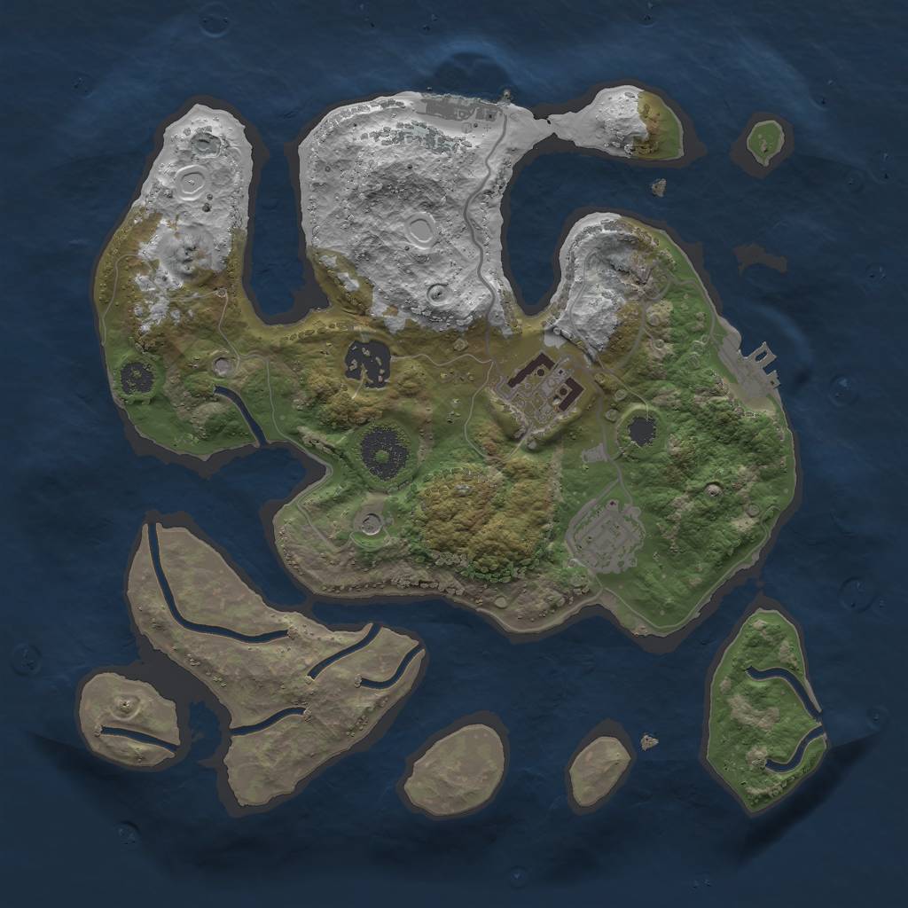 Rust Map: Procedural Map, Size: 2800, Seed: 56456943, 14 Monuments