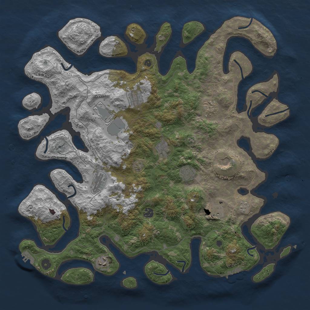 Rust Map: Procedural Map, Size: 4575, Seed: 1601333603, 22 Monuments